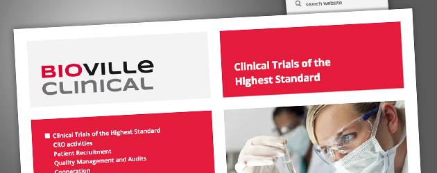 Bioville Clinical mit eigener Internet-Präsenz