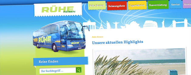 Rühe Reisen startet mit aktueller Webseite durch