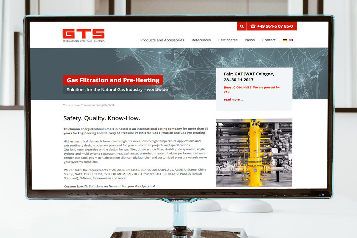 Website-Referenz GTS Thielmann Energietechnik