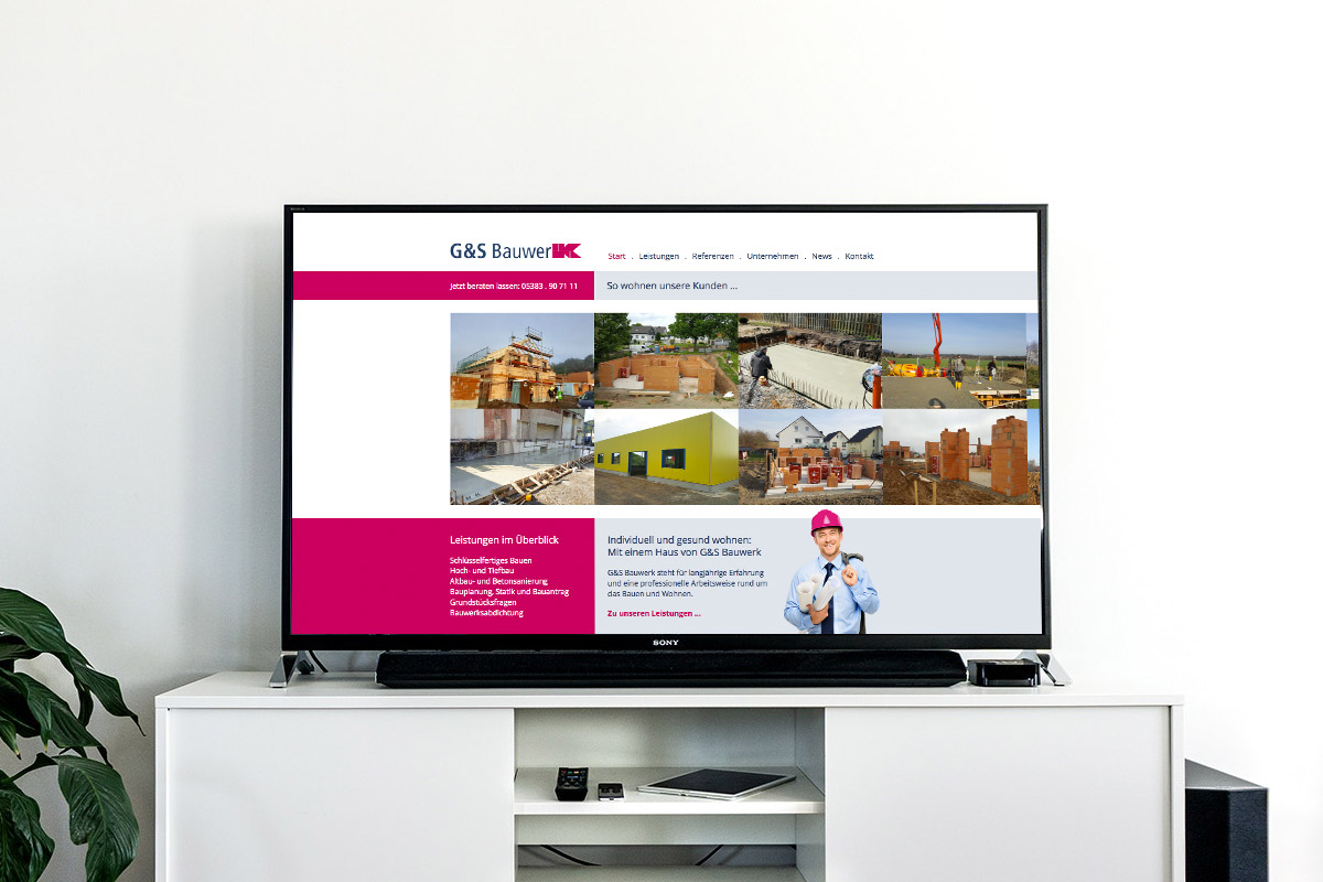 Website-Referenz G&S Bauwerk