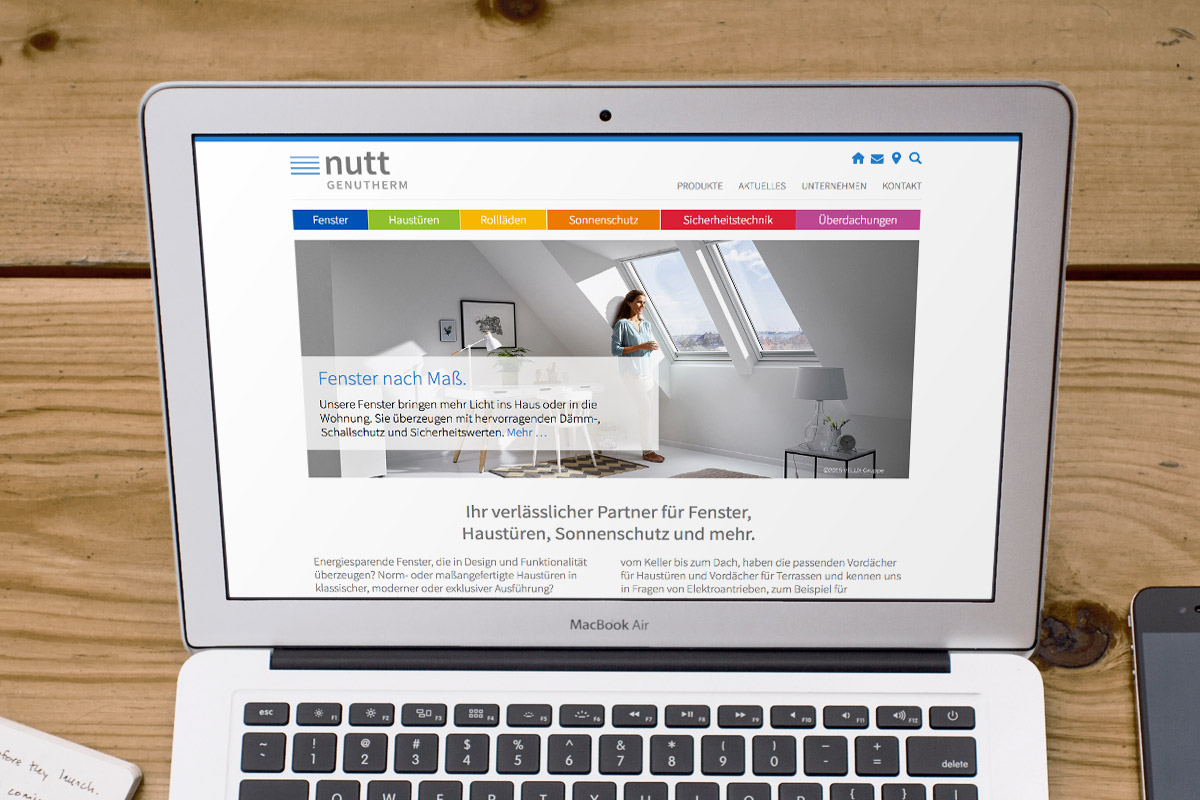 Website-Referenz Nutt Genutherm