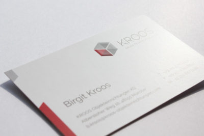 Print-Referenz Kroos Objekteinrichtungen – Visitenkarte
