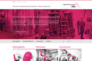 Ingeniergruppe HSK Website Referenz