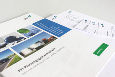 Das Thema: Wasser, Abwasser, Schlamm – Die Aufgabe: Ein neues Corporate Design. Abbildung