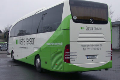 Busbeschriftung üstra Reisen Abbildung