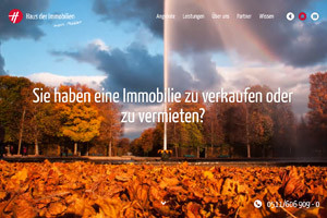 Website Referenz Haus der Immobilien